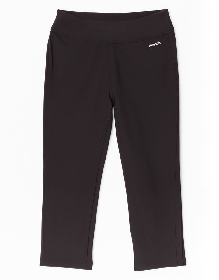 Pantaloni da tuta Reebok Capri da donna UK 12 medi neri