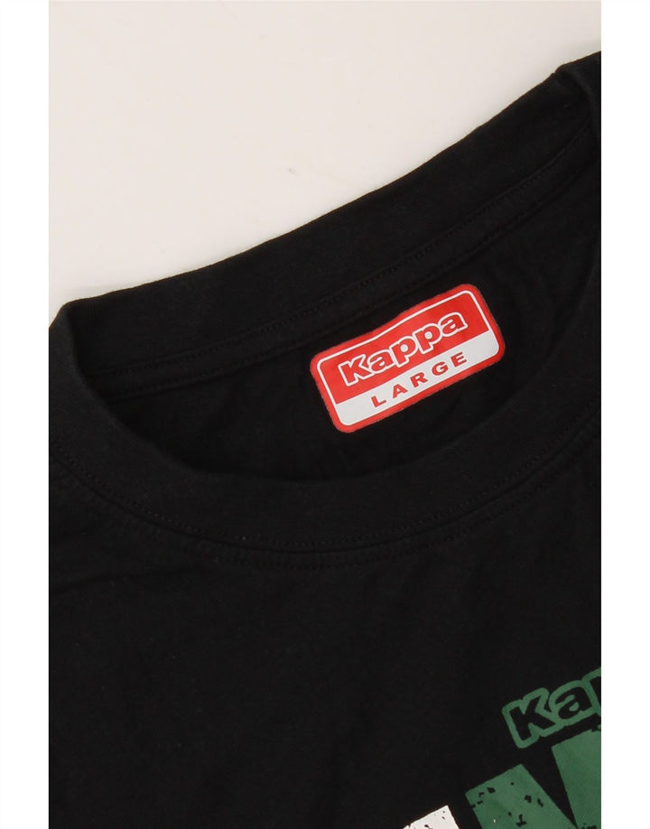 Canotta grafica da uomo Kappa grande nera