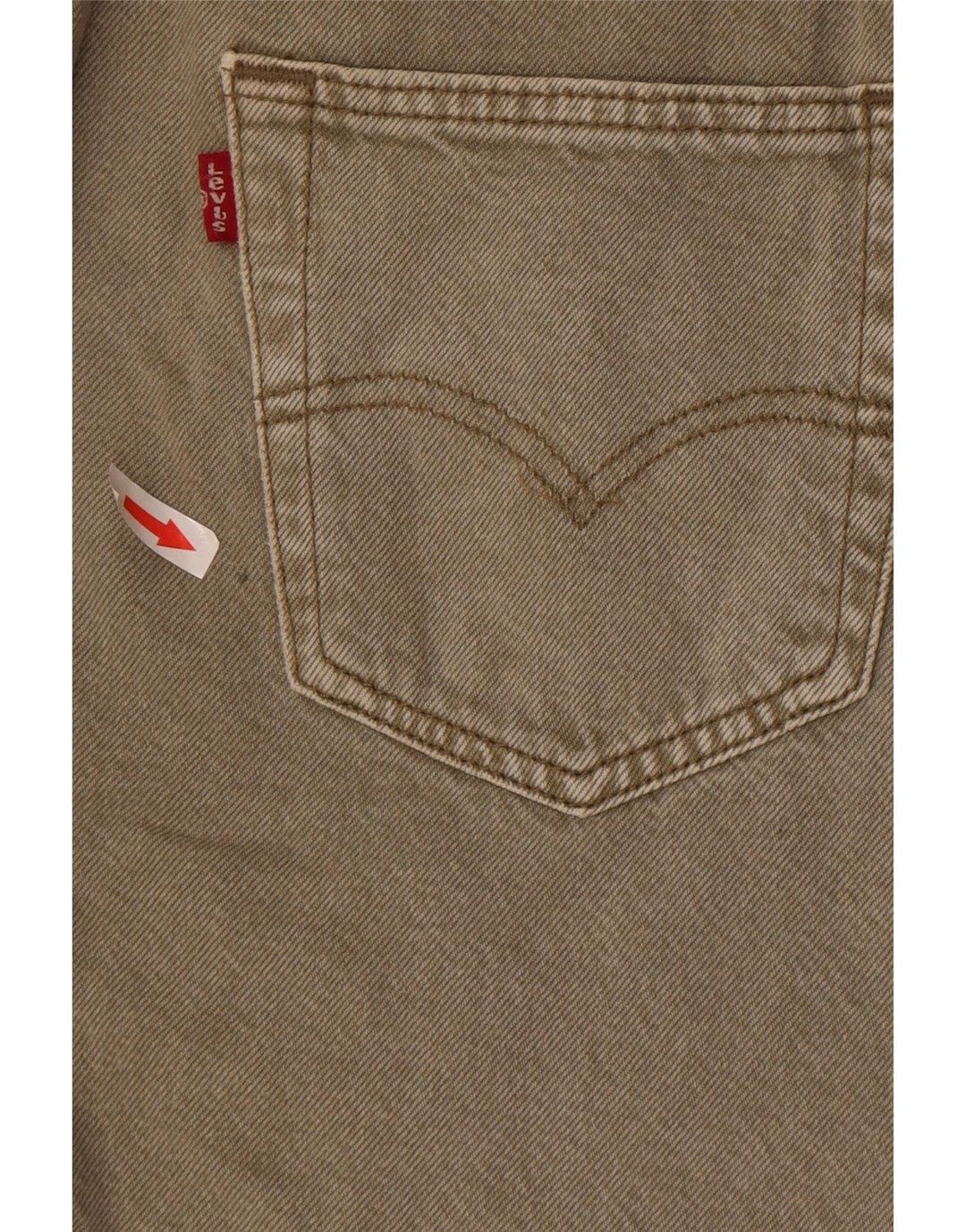 Pantaloncini di jeans Levi's 501 da uomo W28 piccoli in cotone kaki