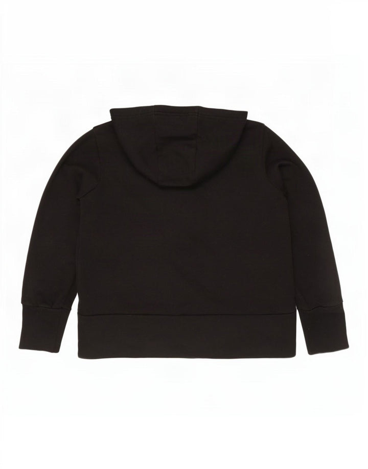 Felpa con cappuccio e zip Nike Dri Fit da donna UK 16 grande poliestere nero