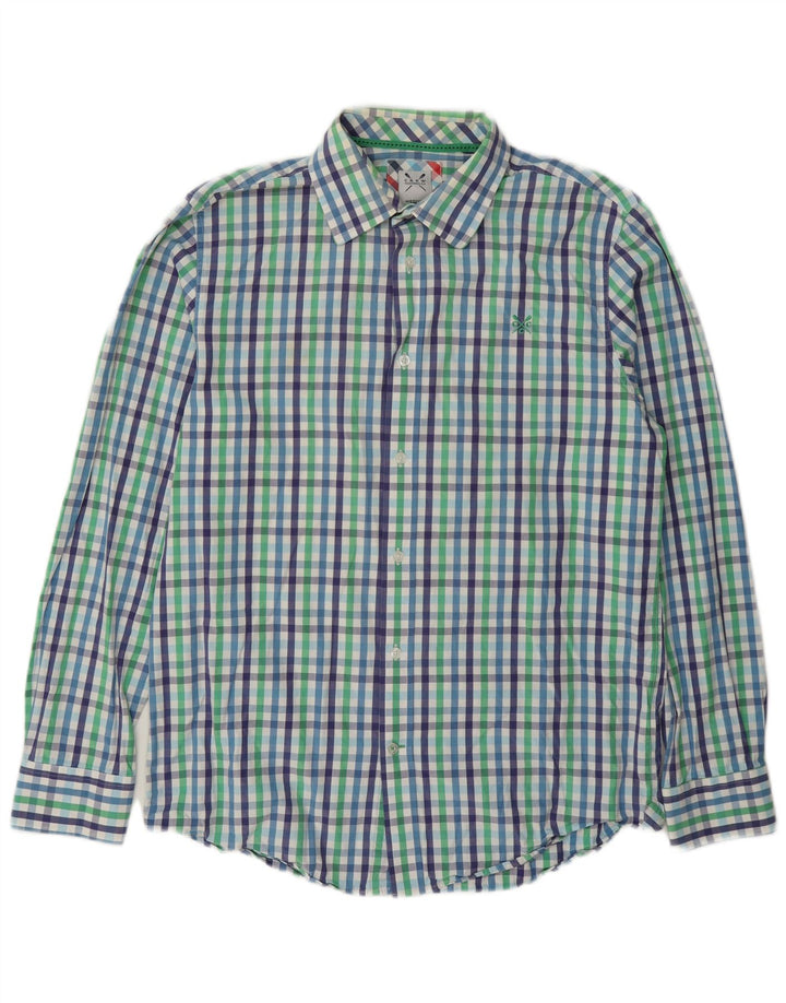 Crew Clothing Camicia da uomo dalla vestibilità classica, in cotone a quadretti multicolore medio