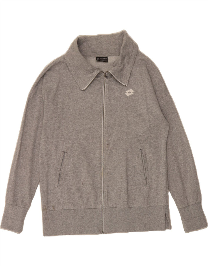 LOTTO Mens Tracksuit Top Jacket XL Grey Cotton Vintage Lotto and Second-Hand Lotto from Messina Hembry 