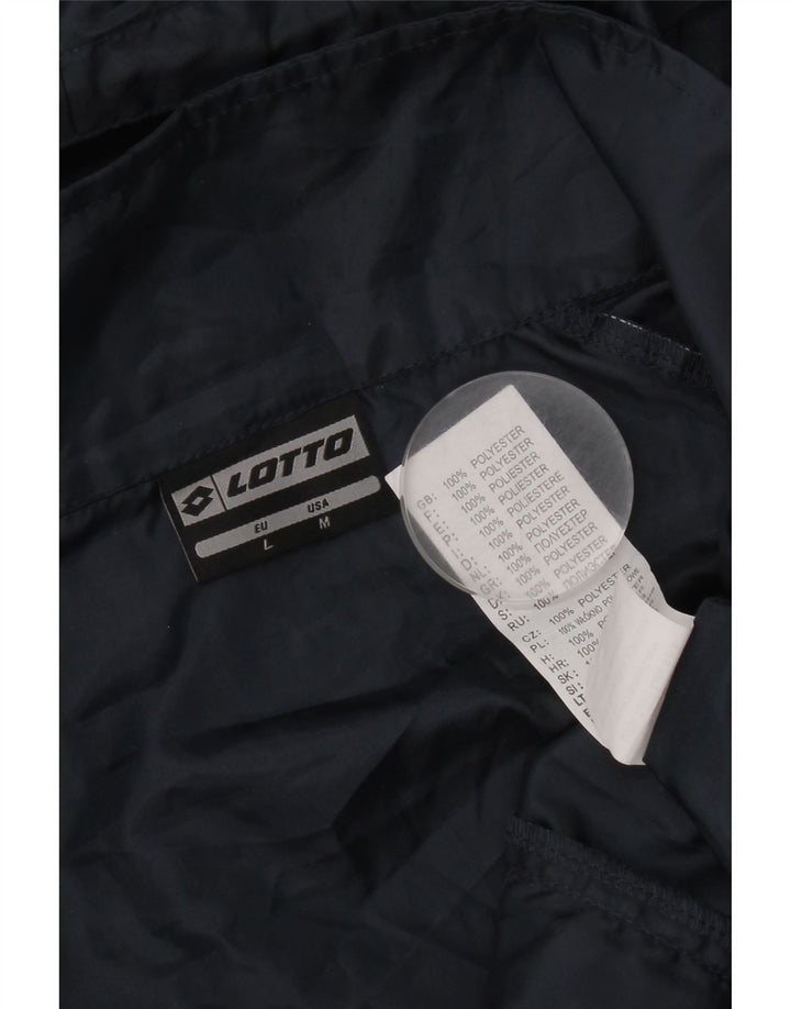 Giacca antipioggia da uomo con cappuccio Lotto UK 40 Large in poliestere blu navy