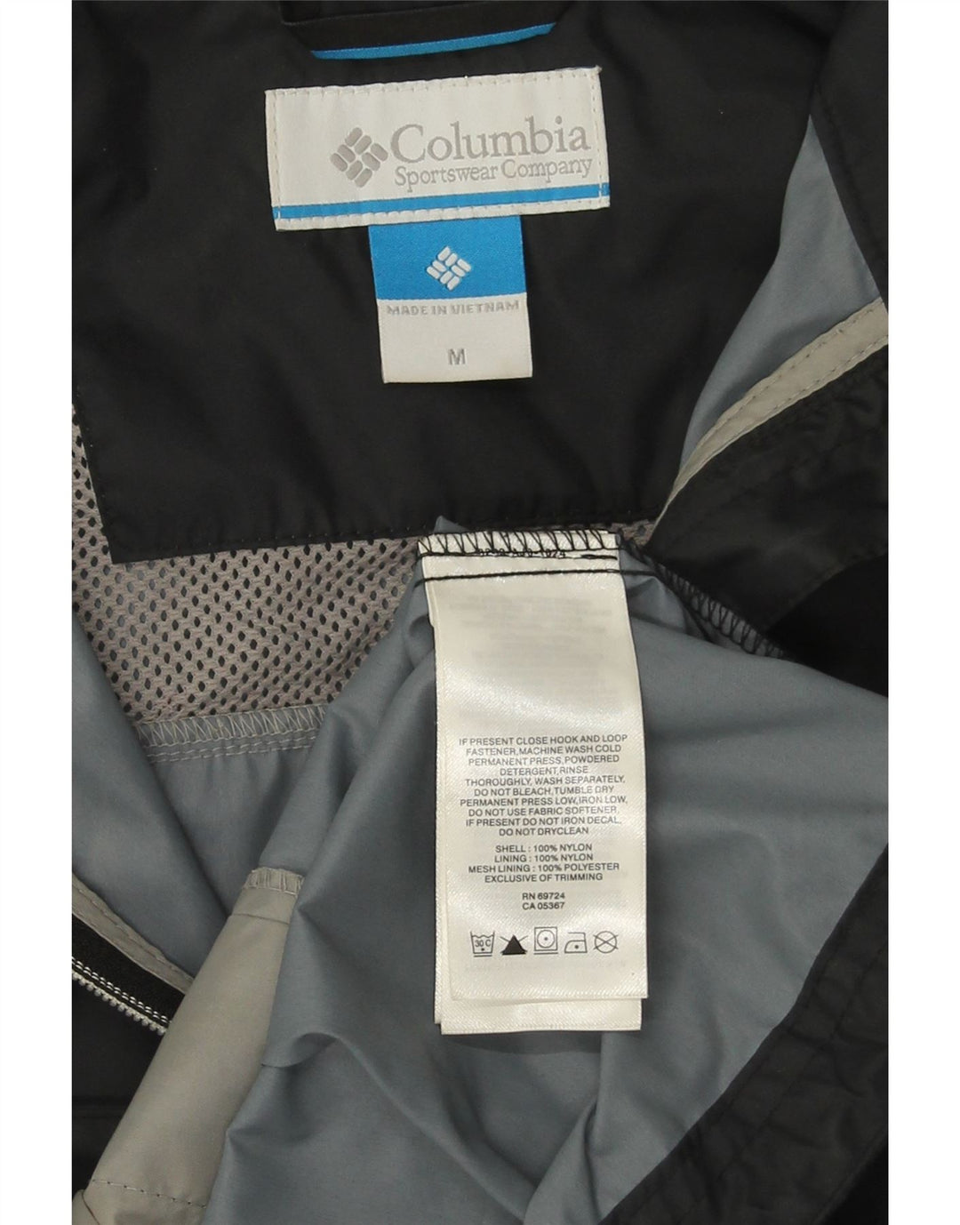 Giacca antipioggia con cappuccio Columbia Omni-Shield da uomo UK 38 nylon nero medio