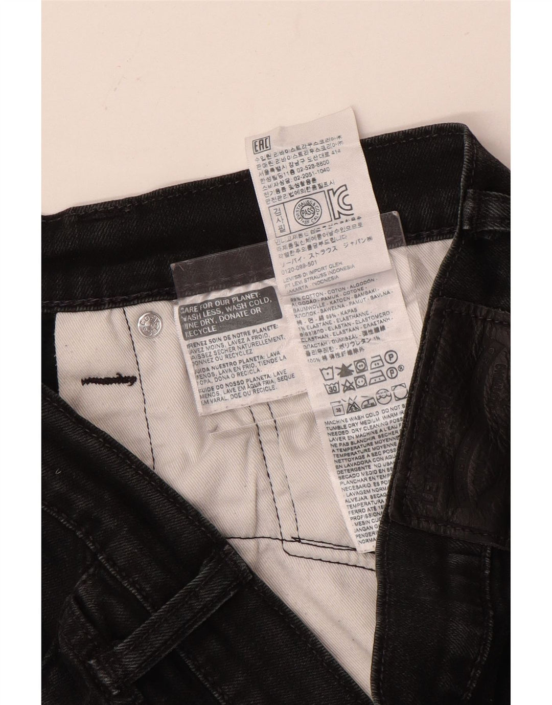 Jeans Levi's Uomo 511 Slim W33 L32 Cotone Grigio