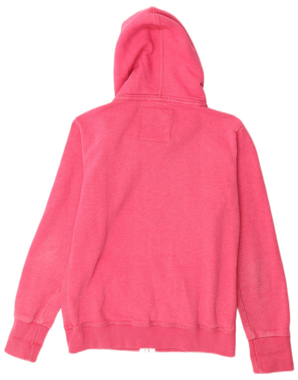 Maglione con cappuccio e zip da donna SUPERDRY UK 18 XL Cotone rosa