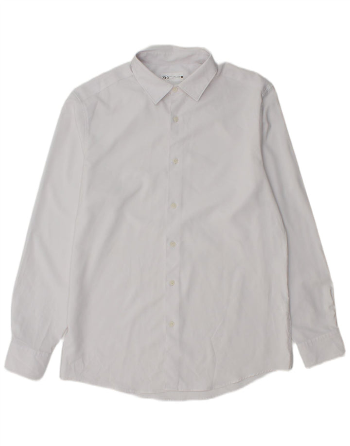 Camicia Zara da uomo grande bianca in poliestere