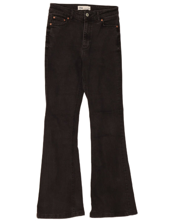 Jeans svasati da donna Zara EU 38 Small W28 L31 cotone nero