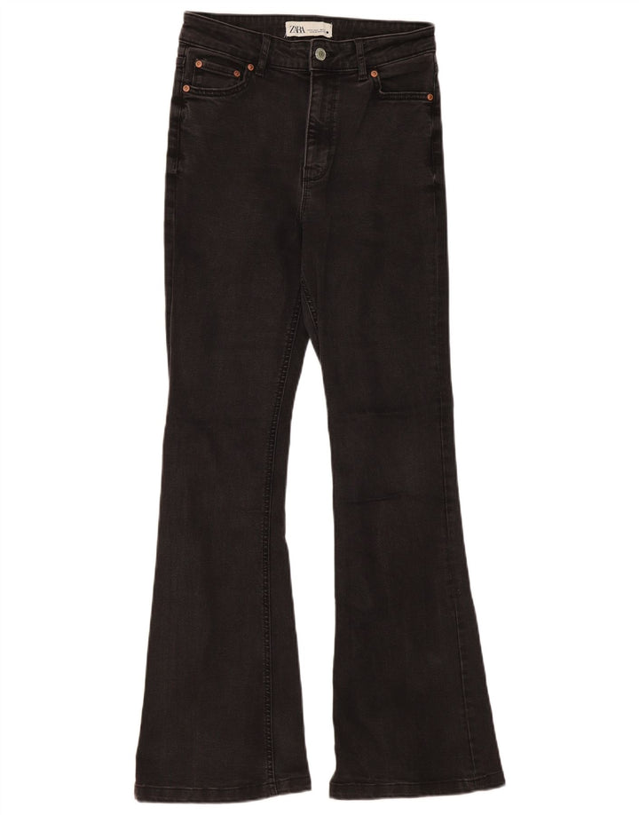 Jeans svasati da donna Zara EU 38 Small W28 L31 cotone nero