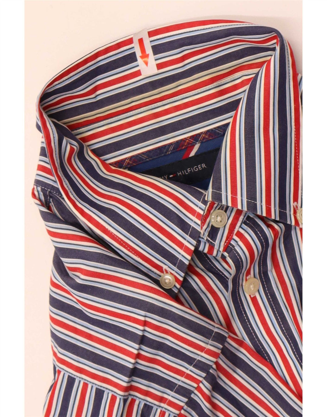 Camicia da uomo Tommy Hilfiger cotone gessato medio multicolore
