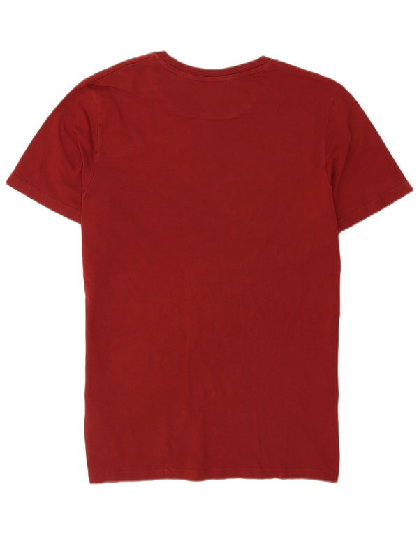 Jack & Jones T-shirt grafica da donna Top UK 16 Large Maroon Cotton
