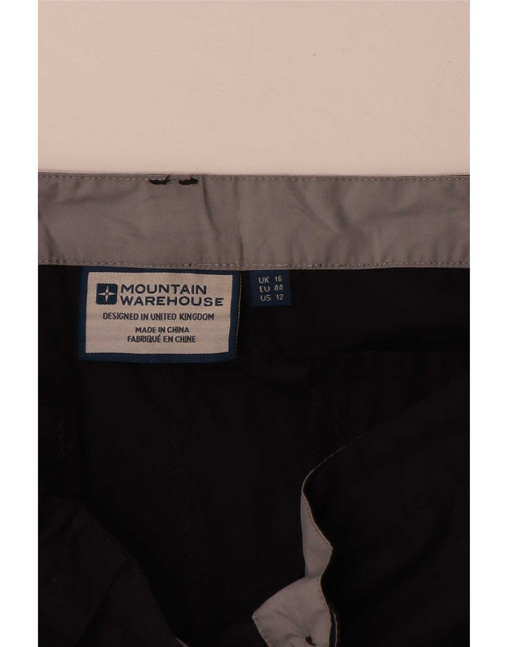 Pantaloncini cargo da donna Mountain Warehouse UK 16 Large W34 Poliestere nero