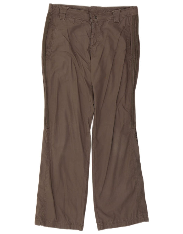 Pantaloni chino dritti da donna Adidas UK 12 medi W30 L30 cotone grigio