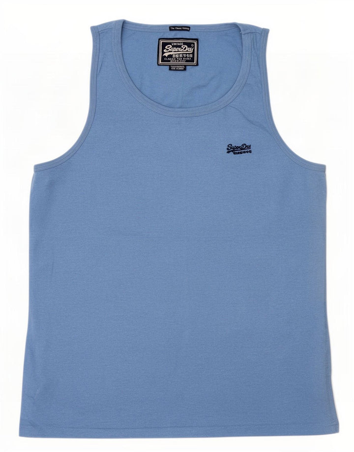 Canotta da uomo Superdry XL in cotone blu