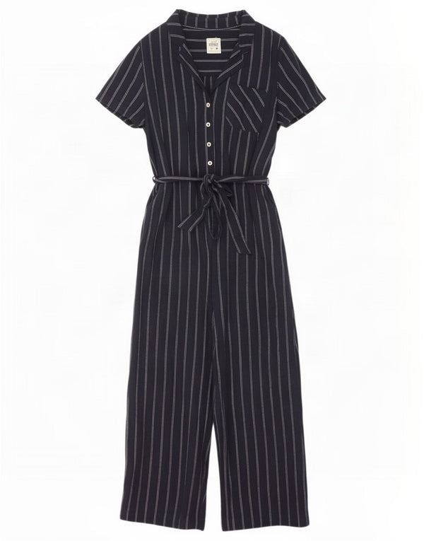 Tuta da donna a maniche corte Fat Face UK 18 XL a righe blu navy