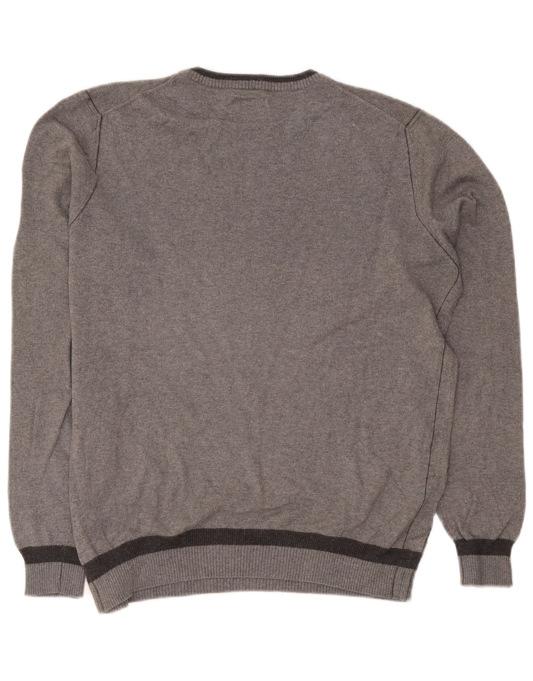 Marlboro Classics Maglione girocollo da uomo in cotone piccolo grigio screziato