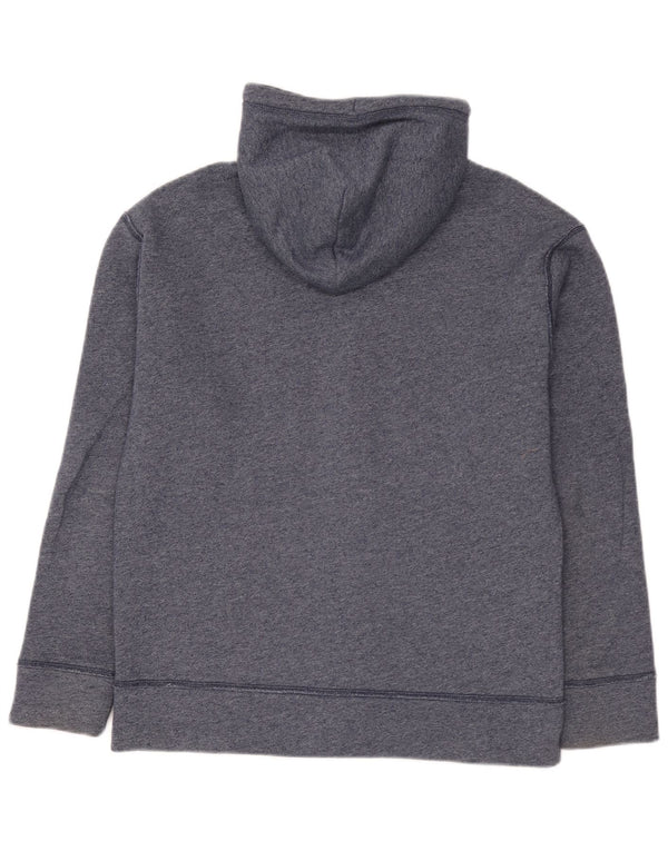 Maglione con cappuccio e zip da uomo Hollister piccolo in cotone screziato blu navy