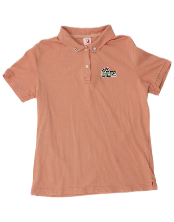 Polo da donna Lacoste UK 12 cotone rosa medio