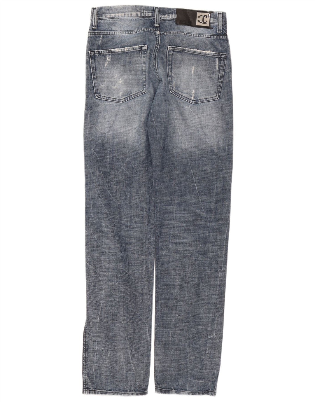 Jeans dritti invecchiati da uomo Just Cavalli W34 L34 Blu