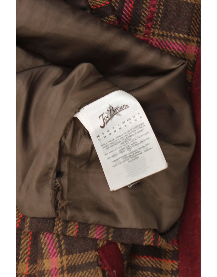 JOE BROWNS Minigonna da donna UK 12 Media W32 Acrilico a quadri marrone