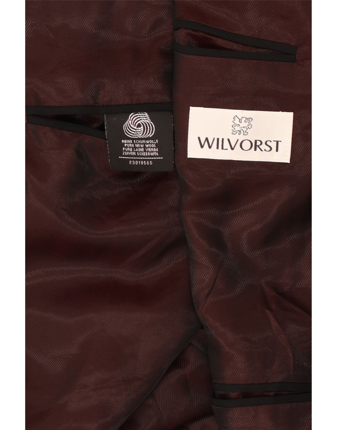Giacca blazer doppiopetto da uomo Wilvorst UK 40 grande lana nera