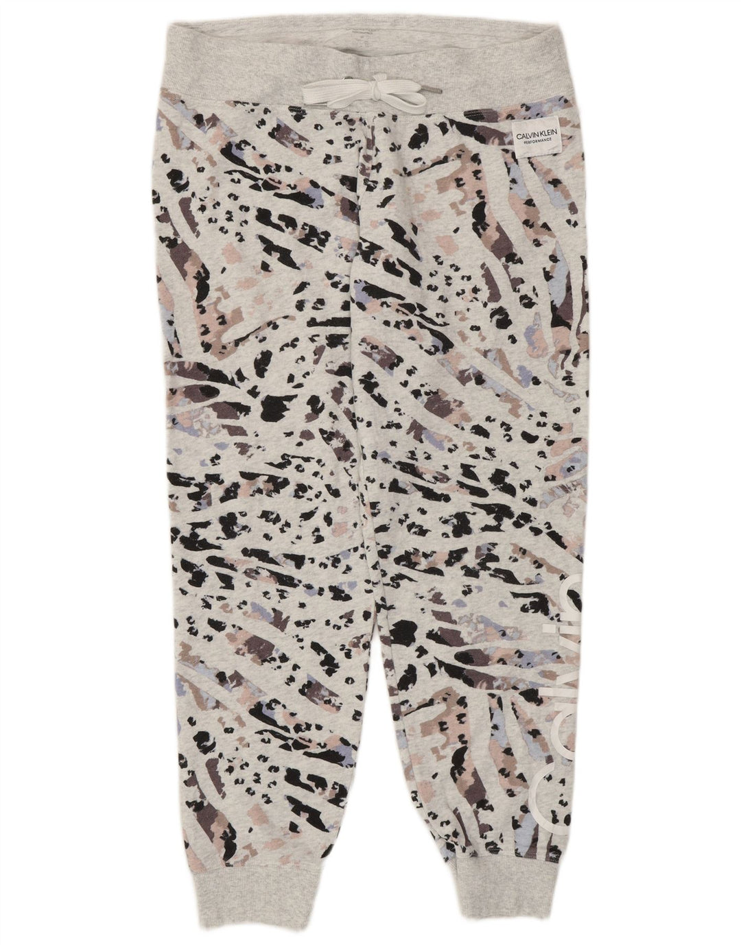 CALVIN KLEIN Pantaloni da tuta da donna Joggers UK 14 Grigio medio