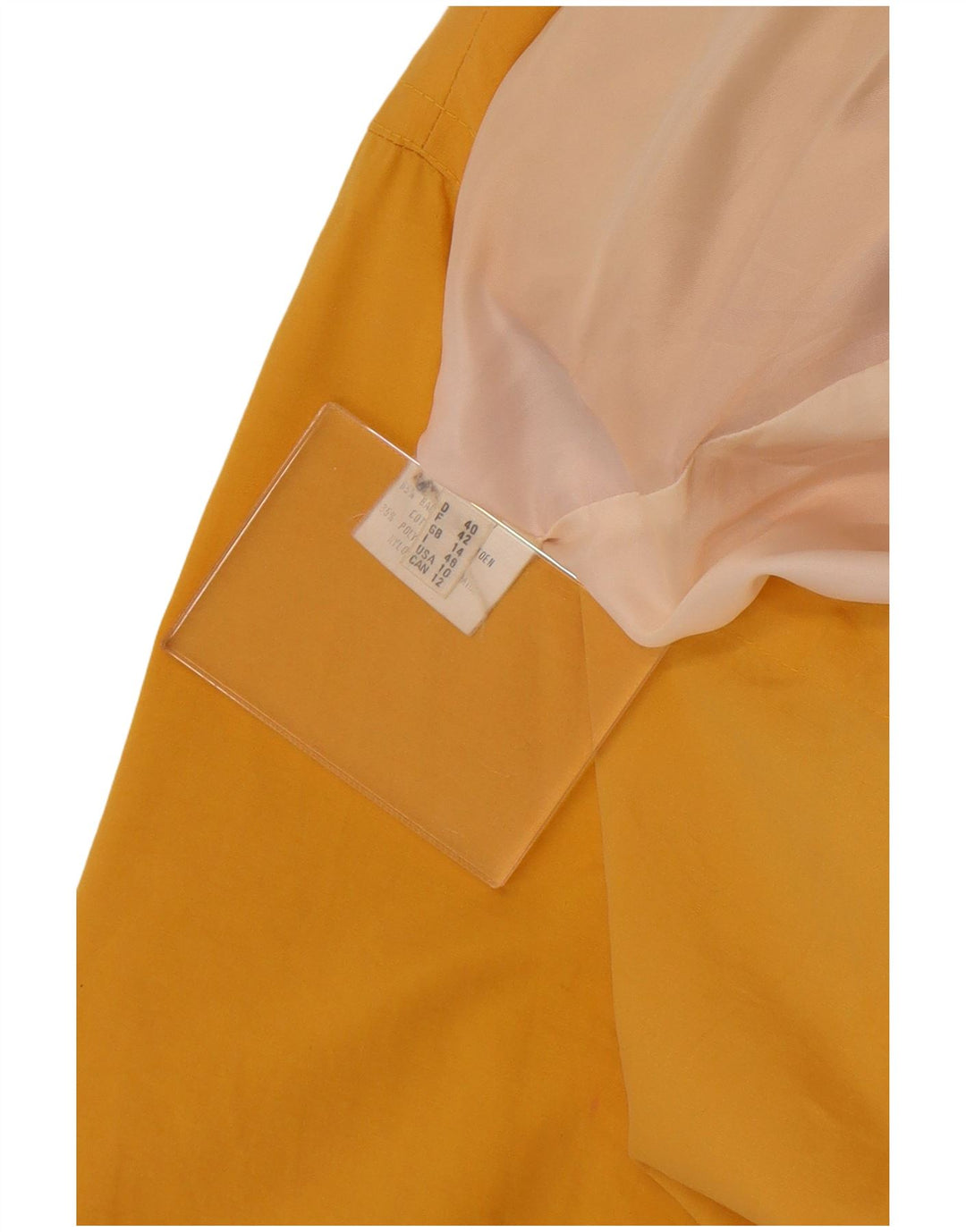 Trench oversize da donna vintage UK 14 grande cotone giallo