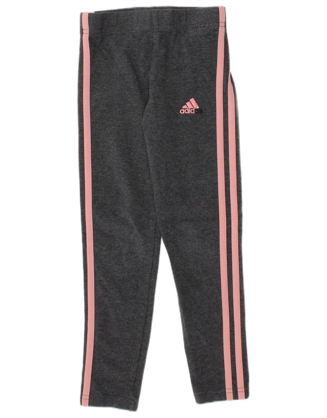 Leggings Adidas Bambina 5-6 Anni Cotone Grigio