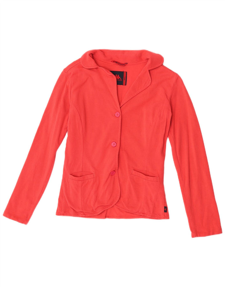 Giacca blazer a 3 bottoni da donna Kappa UK 10 piccola rossa in cotone