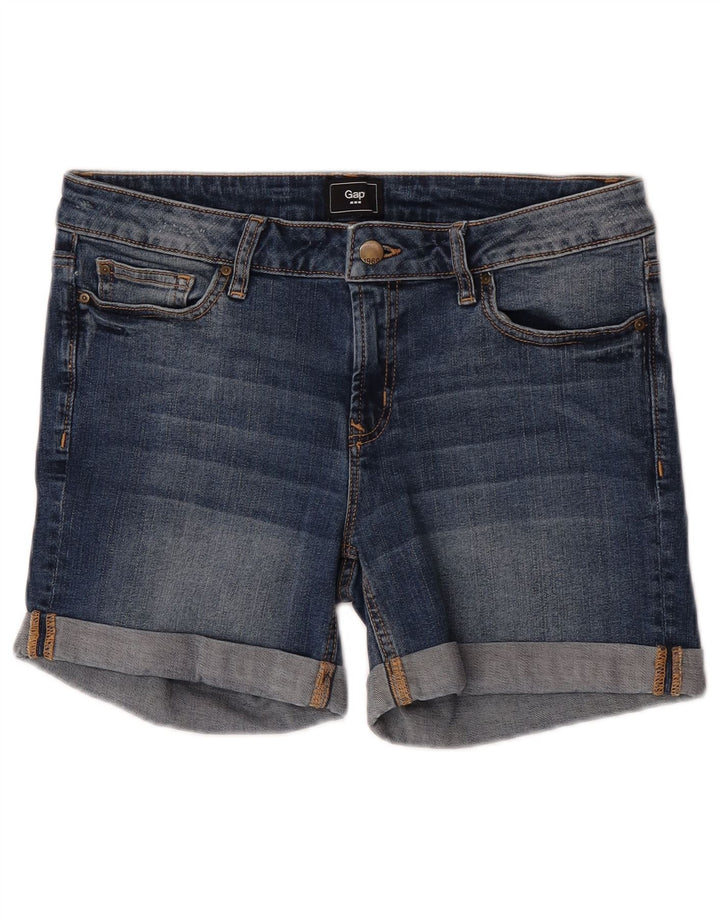 Pantaloncini di jeans da donna Gap UK 12 medi W32 cotone blu