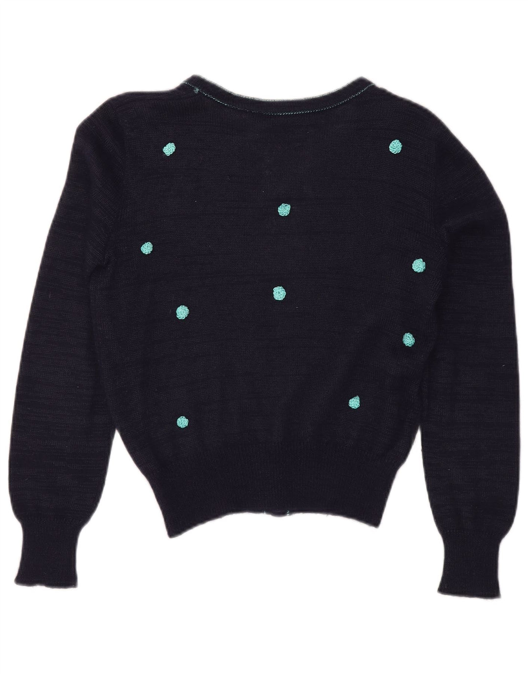 GIUSI SLAVIERO Maglia Cardigan Donna IT 42 Medio Blu Navy Maculato