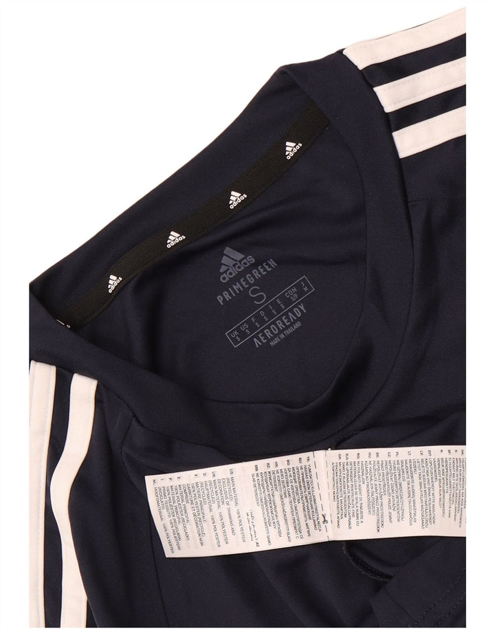 Maglietta Adidas Aeroready da uomo, piccola, in poliestere blu navy