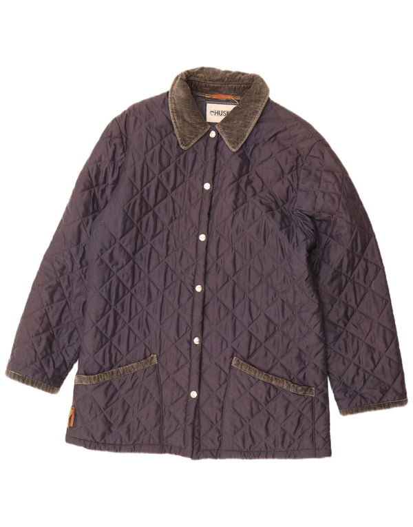 Giacca trapuntata da donna Husky UK 16 Large Blu Navy in poliammide