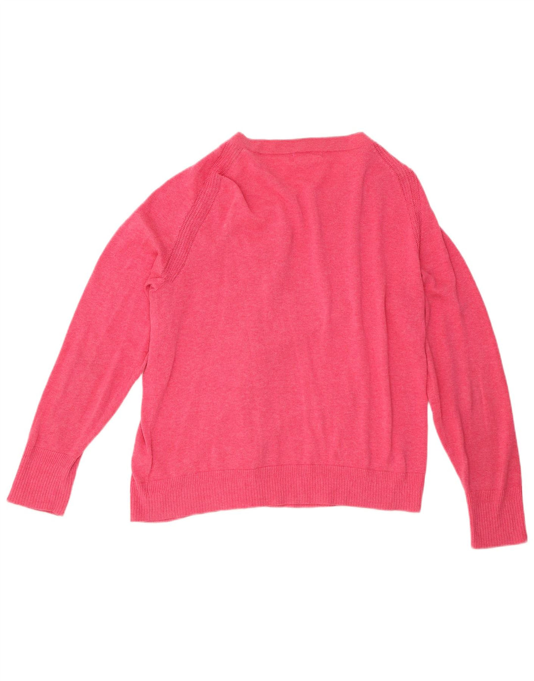 Maglione cardigan da donna White Stuff UK 16 grande cotone rosa
