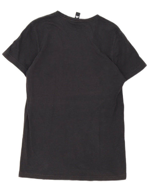 T-shirt grafica da uomo Adidas Top in cotone nero medio