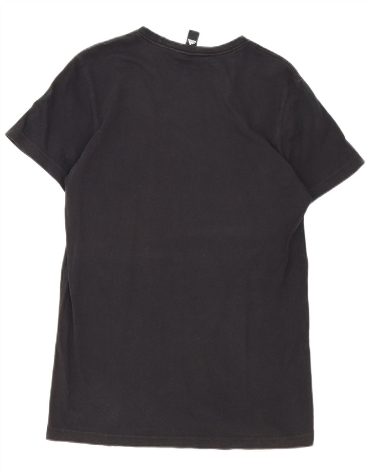 T-shirt grafica da uomo Adidas Top in cotone nero medio