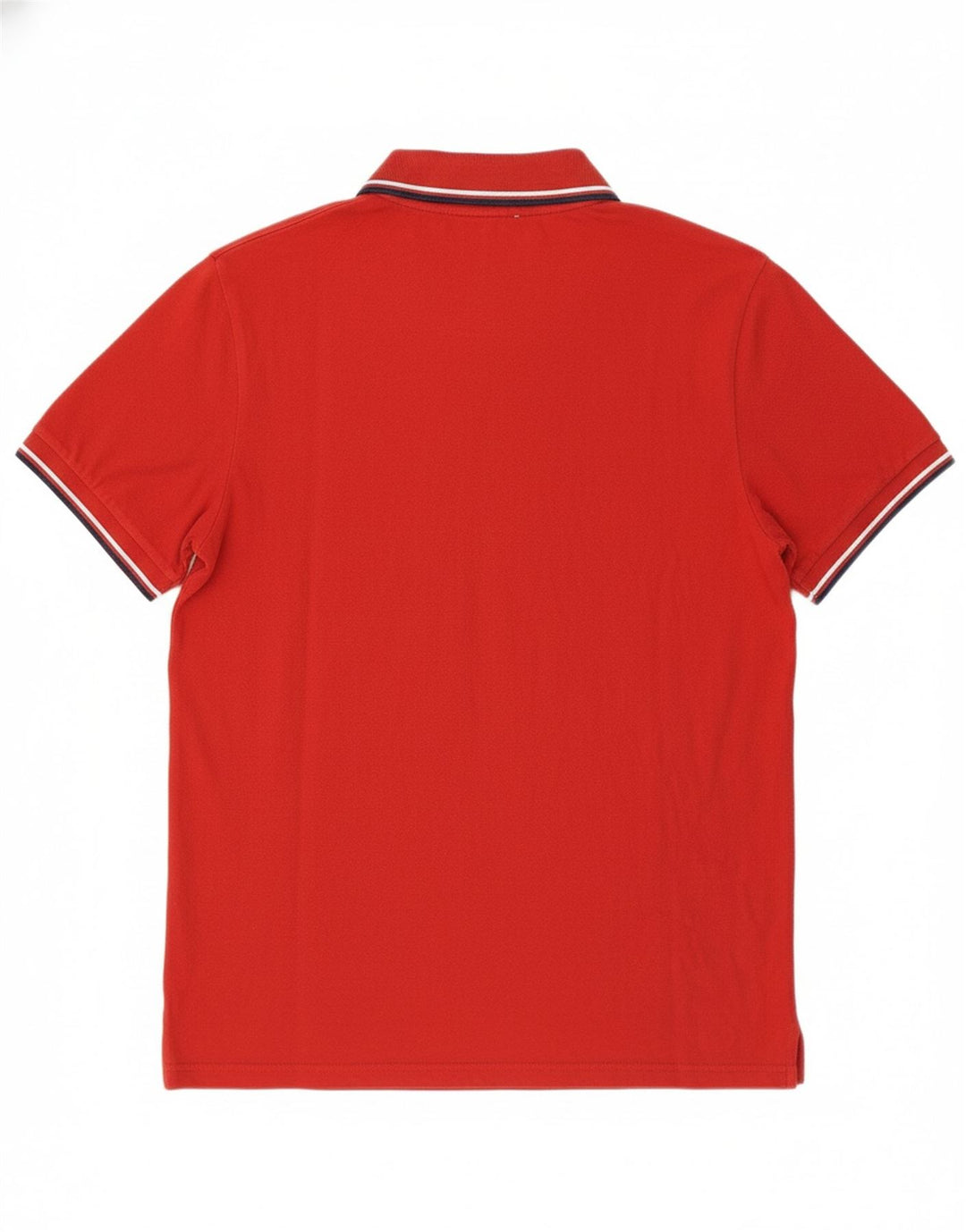 TRUSSARDI Mens Polo Shirt Large Red Cotton