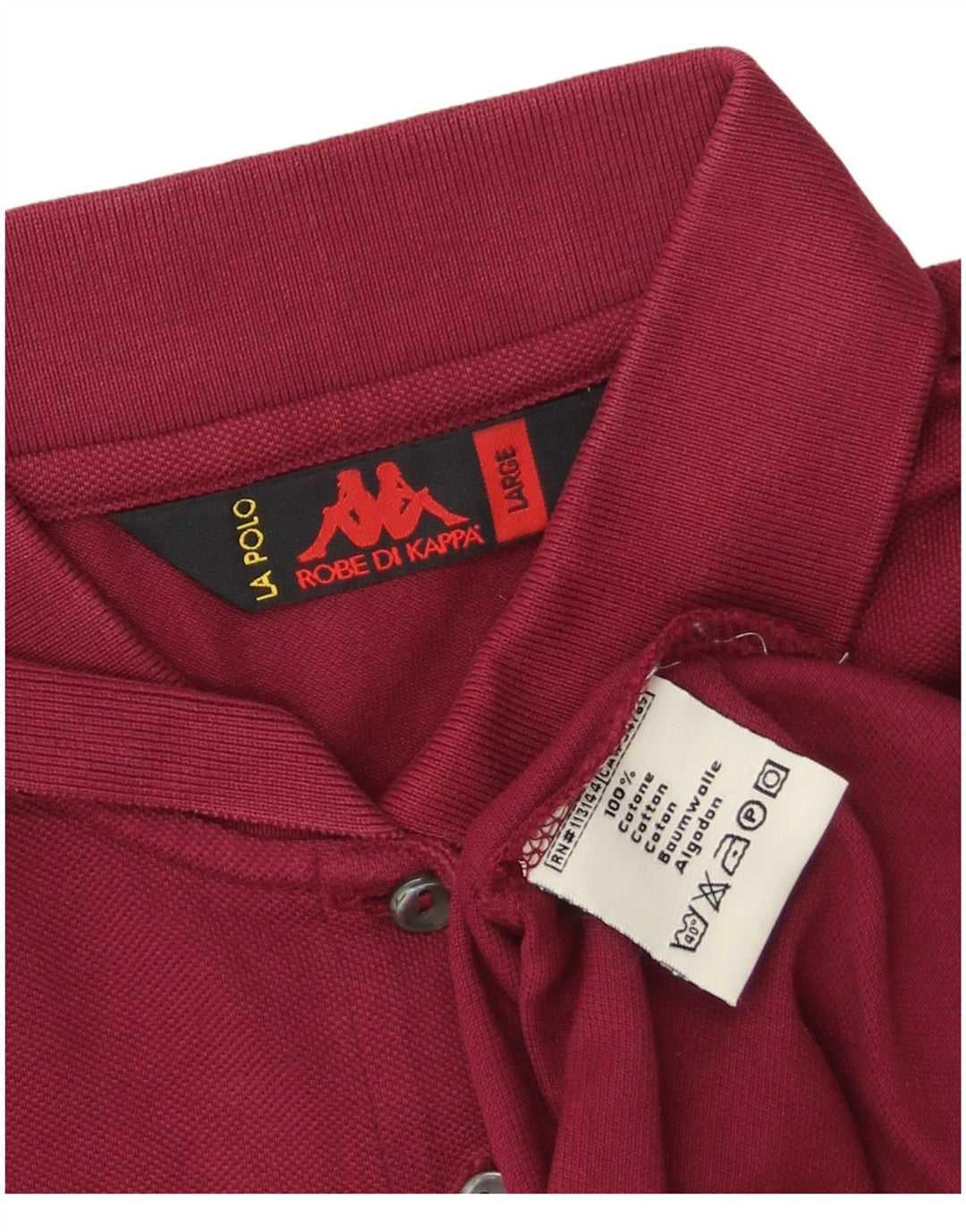 Polo Kappa da donna UK 16 Large Maroon Cotton