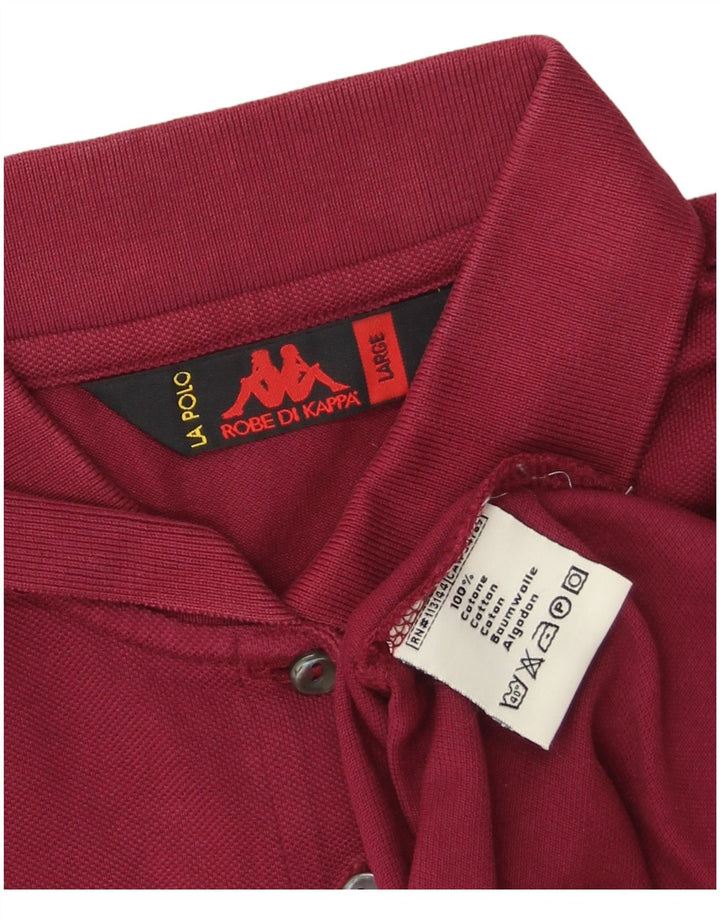 Polo Kappa da donna UK 16 Large Maroon Cotton