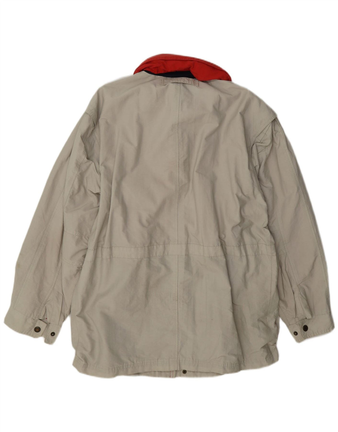 Giacca utilitaria vintage da uomo con cappuccio UK 40 grande cotone beige