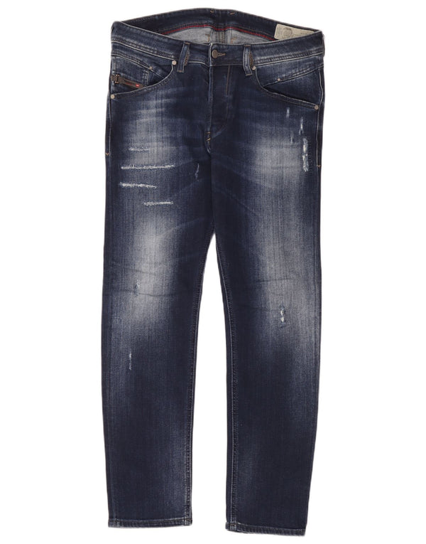 Jeans slim affusolati affusolati Belther da uomo Diesel W32 L30 cotone blu