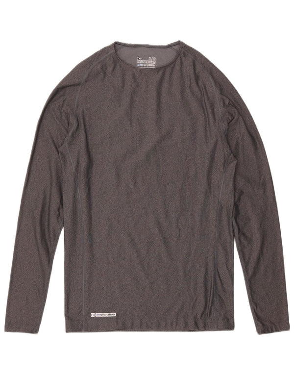 UNDER ARMOUR Maglia Cold Gear da uomo a maniche lunghe XL in poliestere grigio
