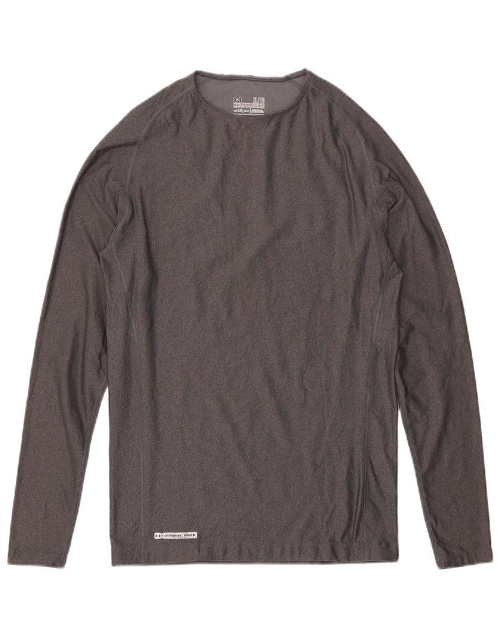 UNDER ARMOUR Maglia Cold Gear da uomo a maniche lunghe XL in poliestere grigio
