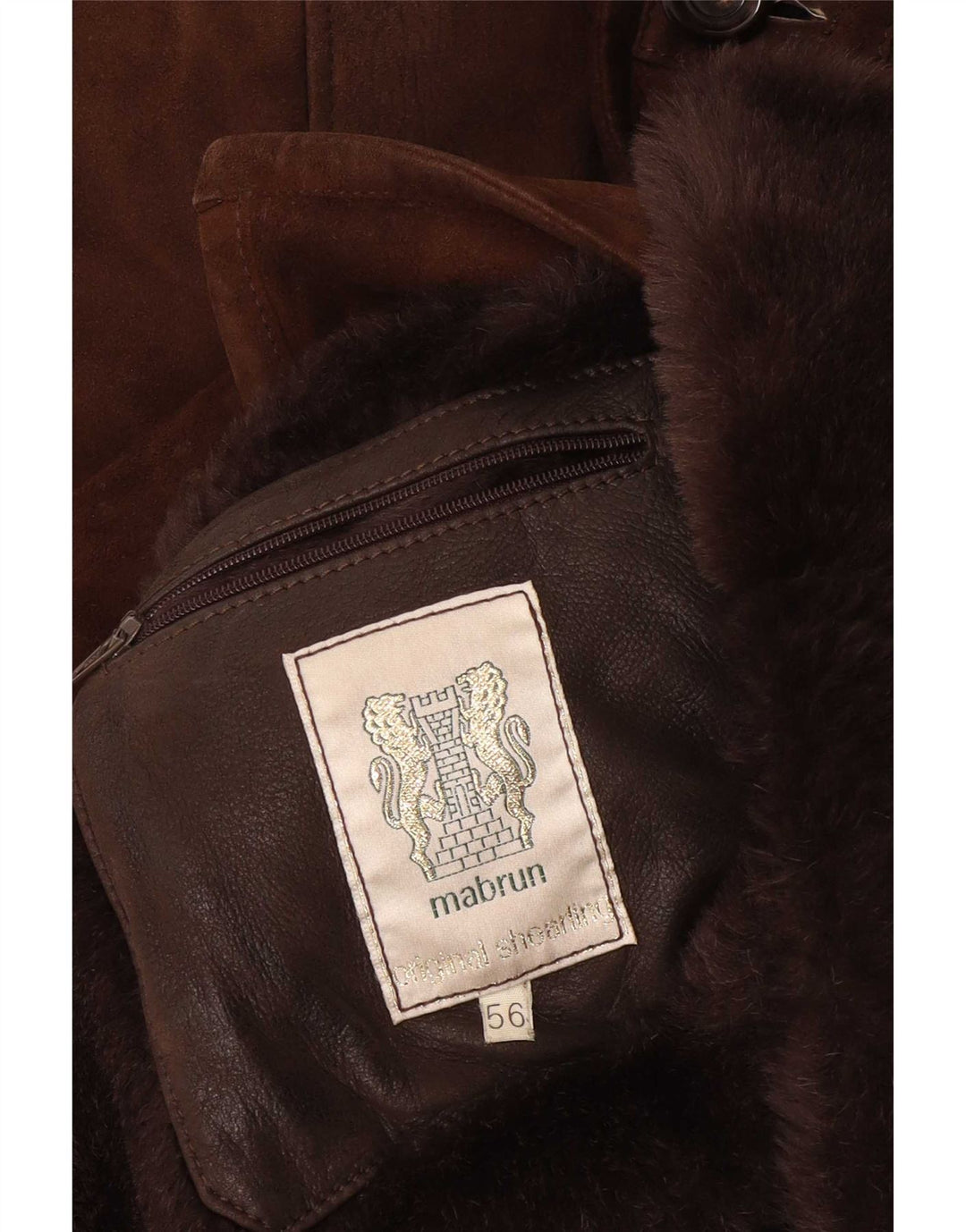 Giubbotto in montone da uomo Mabrun IT 56 3XL Marrone