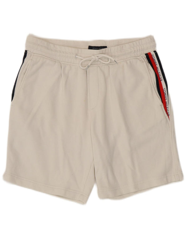TOMMY HILFIGER Pantaloncini sportivi grafici da uomo Cotone bianco medio