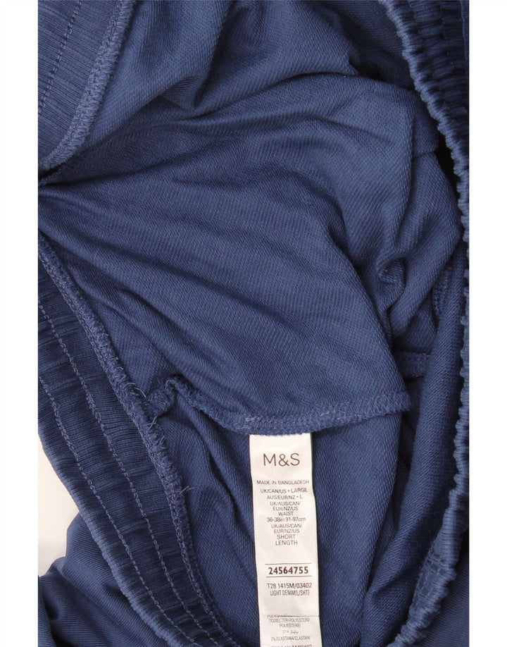 Pantaloni da tuta da uomo Marks & Spencer grandi in cotone blu navy