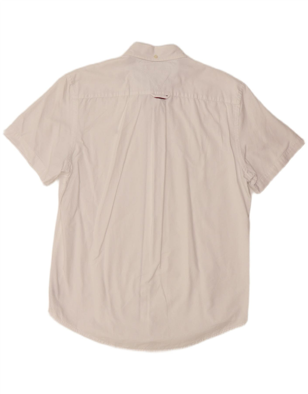 TOMMY HILFIGER Camicia a maniche corte da uomo grande in cotone bianco