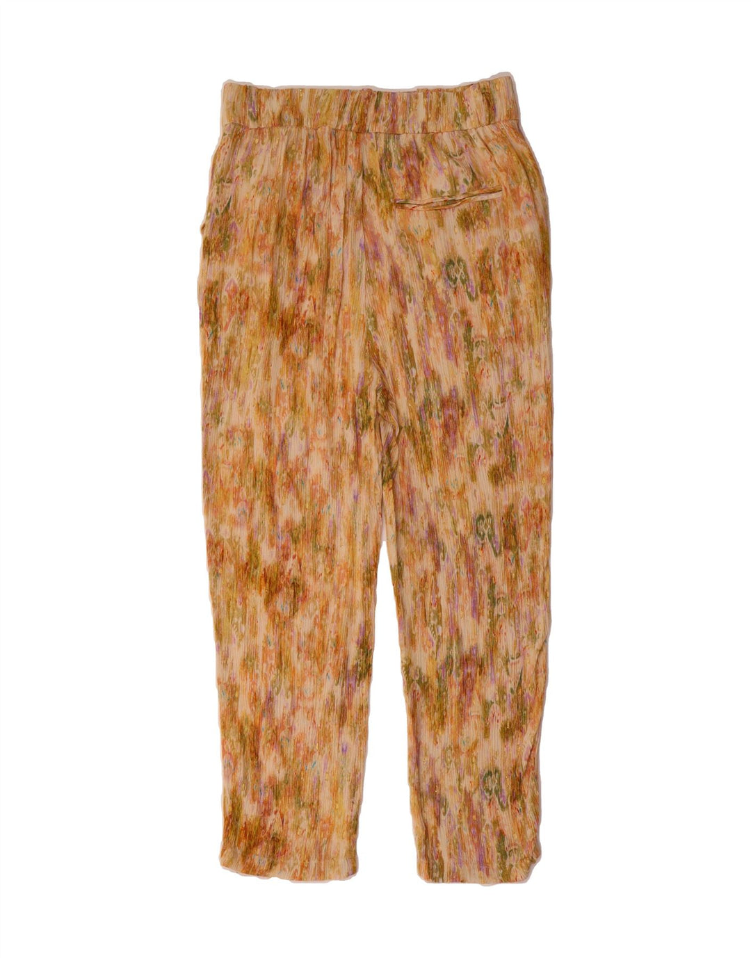ZARA Womens Straight Cropped Trousers Small W28 L23 Multicoloured Tie Dye Vintage Zara and Second-Hand Zara from Messina Hembry 