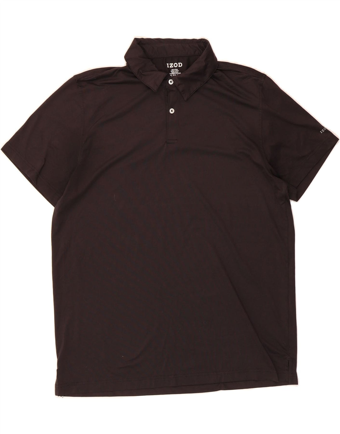 IZOD Mens Polo Shirt XL Black Polyester Vintage Izod and Second-Hand Izod from Messina Hembry 