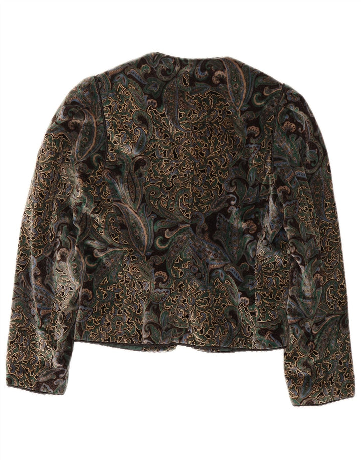 Giacca blazer vintage da donna a 5 bottoni EU 40 Paisley medio multicolore